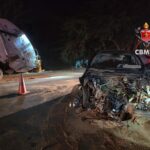 Colisão entre carro, caminhão e ônibus deixa ferida em Sobradinho